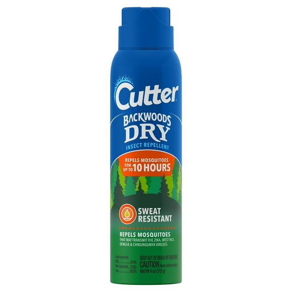 Cutter Backwoods Dry Insect Mosquitoes Repellent, 4 ounces