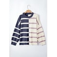 thumbnail image 4 of Ushdele Boho Chic: Trendy Blue Stripe Oversized Sweater – Must-Have!, 4 of 8
