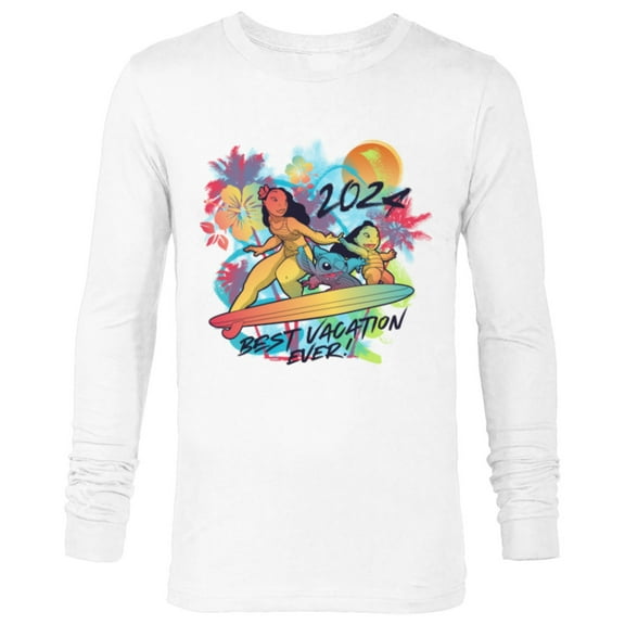 Disney Lilo & Stitch Family Trip Best Vacation Ever 2024 - Long Sleeve T-Shirt for Men - Customized-White