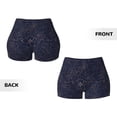 thumbnail image 5 of Lsque Navy Dark Blue Pattern High Waisted Biker Shorts for Women-Tummy Control Fitness Athletic Workout Running Yoga Gym Shorts,Moisture-Wicking-Small, 5 of 9