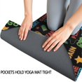 thumbnail image 3 of Colorful Controllers Games Words Black Pattern Hot Yoga Mat Towel Non Slip for Hot Yoga - Quick-Drying Yoga Mat Cover with 4 Corner Pockets with Travel Bag - Hot Yoga Towel Non Slip 70"x26", 3 of 6