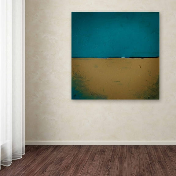 Trademark Fine Art "Teal Horizon" Canvas Art by Nicole Dietz