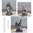 thumbnail image 4 of Decoraciones de plata del hogar de la oficina de la resina de la estatua del dedo de la decoración de la escultura de la mano, dedos aceptables, 4 of 4