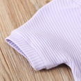 thumbnail image 6 of IROINNID Infant Girl's Solid Ribbed Fashion Tops Shorts Outfits Set, 6 of 9