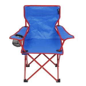 Ozark Trail Kids Quad Camp Chair with Cupholder, Blue
