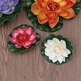 thumbnail image 4 of OUNONA 6Pcs Artificial Floating Lotus Flower Decoration Light Green for Pond Decor Public Places Decor, 4 of 6