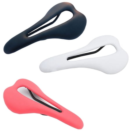 FCFB red white black bike full Carbon Leather Saddle 3K Road/MTB Bicycle saddle size 275x147mm Cycling Bike Seat parts hot selling