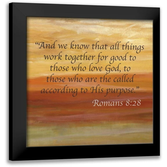 Cynthia Coulter 12x12 Black Modern Wood Framed Wall Art Titled - Horizons Spice Scripture Sayings II