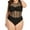 Black, variant on gakvbuo Summer Swimsuit Women Bathing Suit for Women Plus Size Swimsuit for Women Plus Size Swimsuit for Women Solid Color Sexy Mesh Hollow Stitching Bikini Beach Wear