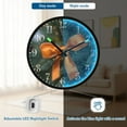 thumbnail image 5 of Voice Activated Clock with Glow Light 12 Inch Large Silent Wall Clock Battery Operated for Home Decor Orange Bow, 5 of 8