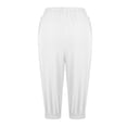 thumbnail image 4 of Casual Pants for Women High Waisted Knee Length Elastic Waist Summer Jogger Shorts with Pockets, 4 of 6