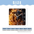 thumbnail image 2 of 10 Inch Wall Clock Battery Operated Square Clock for Office, Kitchen, Outdoor, Living Room,Lion Animal Gorgeous, 2 of 4