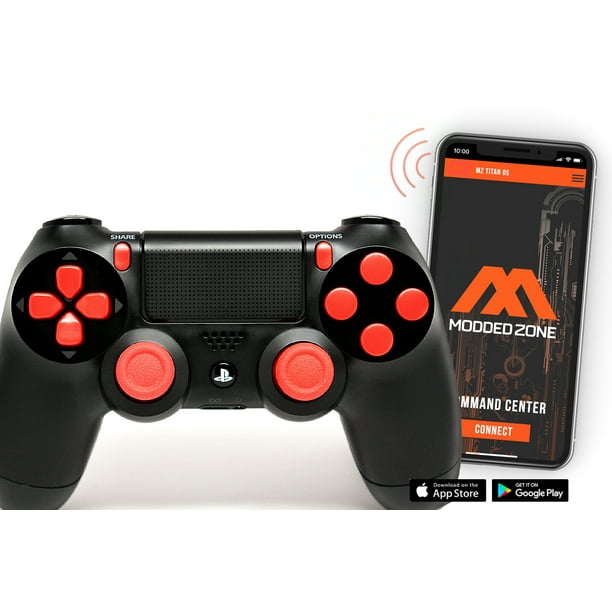 Black Red Ps4 Pro Smart Rapid Fire Modded Controller Mods For Fps All Major Shooter Games Warzone More Cuh Zct2u Walmart Com Walmart Com