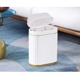 thumbnail image 4 of Bote de basura automático con tapa para baño, bote de basura delgado inteligente, bote de basura de plástico pequeño de 7L, bote de basura estrecho con sensor de movimiento ER, 4 of 5