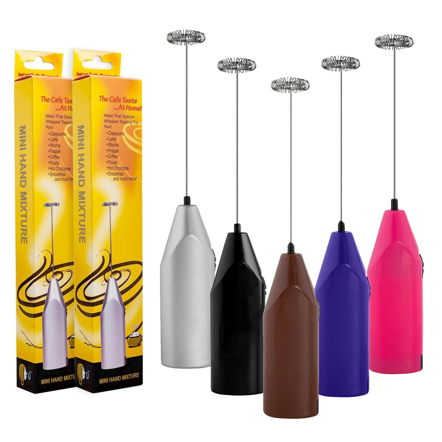 LEAQU Milk Frother Whisk Handheld Battery Operated Electric Coffee