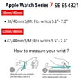 thumbnail image 5 of ALMNVO Leather Strap Compatible with Apple Watch Band 44mm 40mm 45mm 41mm 42mm 38mm 44 45 mm iwatch 3 4 5 6 se Bracelet Apple Watch Series 8 7 Band -red, 5 of 6