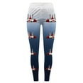 thumbnail image 3 of MKLEKYY Leggings para mujer, leggings de entrenamiento, leggings con estampado navideño, pantalones de bloques de color, leggings suaves y elásticos. 4886, 3 of 4