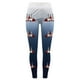 thumbnail image 3 of MKLEKYY Leggings para mujer, leggings de entrenamiento, leggings con estampado navideño, pantalones de bloques de color, leggings suaves y elásticos. 4885, 3 of 4