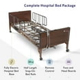 thumbnail image 4 of Full Electric Hospital Bed with Half Rails Included - for Home Care Use and Medical Facilities - Fully Adjustable, Easy Transport Casters, Remote - 80" x 36" - No Mattress, 4 of 4