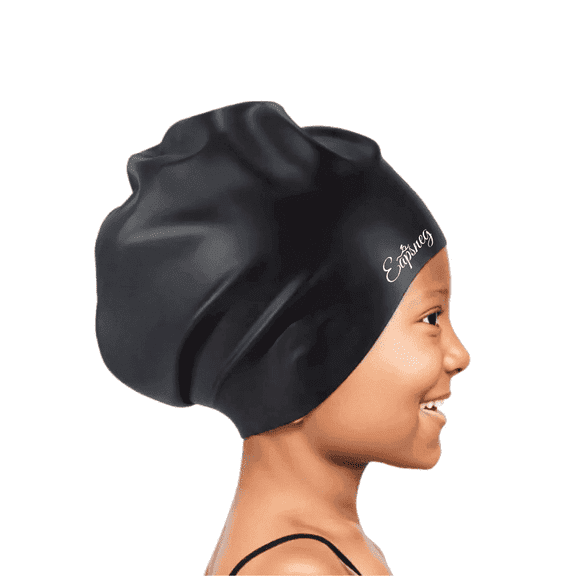 Kids Extra Large Swim Cap for Long Hair, Waterproof Silicone Swimming Caps for Boys Girls Children Youth Teen, Large Swim Hat for Long Thick Curly Hair & Dreadlocks Braids Weaves Afro Hair