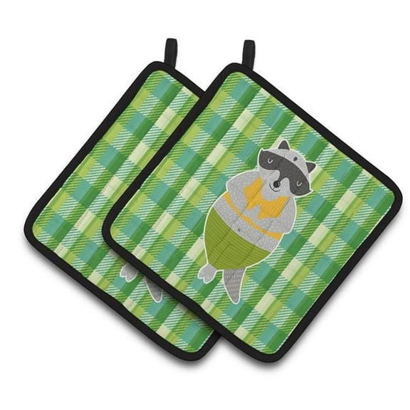 Raccoon Pair of Pot Holders