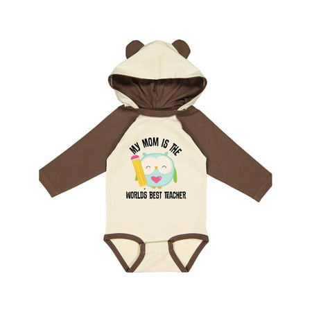 

Inktastic Teacher Mom School Owl Gift Baby Girl Long Sleeve Bodysuit