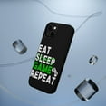 thumbnail image 5 of DistinctInk Tough Case for Apple iPhone 15 (6.1" Screen), Compatible with MagSafe Charging - Eat Game Repeat - Video Games Gamer, 5 of 6