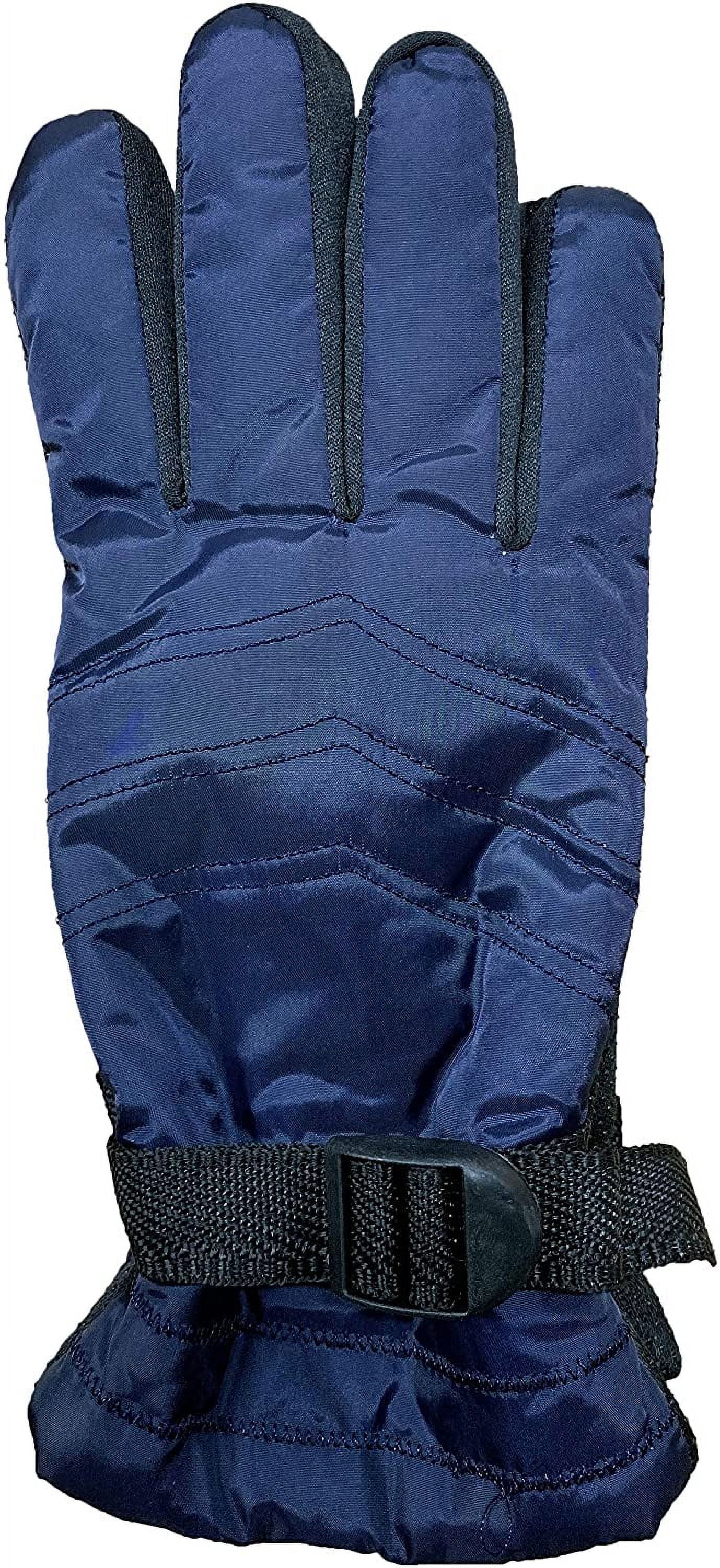 Yacht & Smith Winter Ski Gloves Fleece Lined Adjustable Strap Water Resistant Men Woman Kids