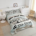 thumbnail image 3 of Manfei Happy Camping Full Size Comforter Sets 3-Piece,Camper Truck Bedding Comforter Set for Kids Boy Girls Room Decor,Adventure Theme Dog Lover Quilt Set Rustic Vintage Cabin Bedding Sets, 3 of 7
