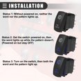 thumbnail image 4 of Unique Bargains 2pcs Fog Lights 5 Pin Toggle Rocker SPST Switch Laser ON/OFF Button 20A/12V 10A/24V Blue LED Lighted, 4 of 8