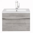 thumbnail image 3 of Cutler Kitchen and Bath Trough 24" Cultured Marble/Wood Bathroom Vanity in Gray, 3 of 6