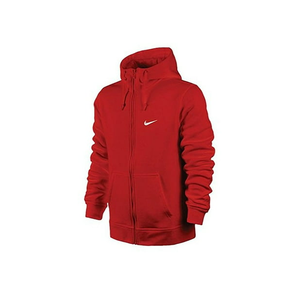 Nike Club Swoosh Red Men's Full Hoodie S - Walmart.com