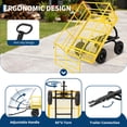 thumbnail image 5 of 1400LBS Heavy Duty Steel Garden Wagon – 3-in-1 Foldable Utility Cart with Removable Side Panels & 13in All-Terrain Tires – Outdoor Yard, Lawn, Farm, Moving Supplies, Yellow, 5 of 8