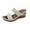 White, variant on ShiShine Womens Wedge Heel Slide Sandals Casual Summer Double Strap Comfortable Slip On Shoes