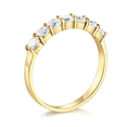 thumbnail image 2 of 1.05 Ct Round Real 14k Yellow Gold 7-Stone Anniversary Wedding Bridal Band Ring, 2 of 3