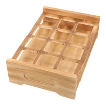 OUNONA Bar Wine Cup Serving Tray Wood Cup Holder Wood Tray Shot Glasses Storage Tray