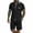 Black, variant on Men's Linen Shirts and Shorts Set Short Sleeve 2 Piece Beach Vacation Outfits Summer Yoga Suits with Pockets White