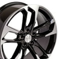 thumbnail image 5 of 20" Replica Wheel CV29 Fits Camaro Rim 20x9.5 Black Mach'd Wheel, 5 of 5