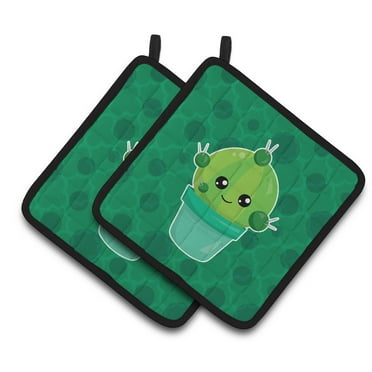 Caroline's Treasures Cactus Polkadots Pair of Pot Holders