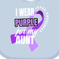 thumbnail image 4 of Inktastic I Wear Purple for My Aunt Lupus Awareness Boys or Girls Baby Bib, 4 of 4