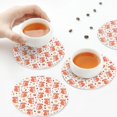 thumbnail image 7 of Pofeuu Squirrel And Maple Leaf Print Leather Coasters Set of 6, Round Cups Mugs Mat Pad for Home Kitchen Heat Resistant Drink Coasters,Round Shape, 7 of 7