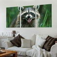 thumbnail image 2 of Ullo0ord Animal Cute Raccoon Peter Walking on Water Canvas Prints Decor Poster Wall Art Hanging Picture Print Bedroom Decorative Painting Posters Room Aesthetic (24×32inch,Framed), 2 of 4