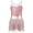 Pink, variant on DPOIS Kids Girls Sparkly Sequins Tassel Latin Dance Dress Gold 8