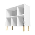 thumbnail image 5 of Manhattan Comfort Essex 5 Shelves Engineered Wood Low Bookcase in White, 5 of 5