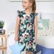 thumbnail image 4 of Fotbe Cute Poodle Dog Vestido de Dormir para Niñas de 3 a 10 Años, Mangas Cortas, Estilo Princesa, Pijama Camisón con Mangas Voladas-Large, 4 of 6