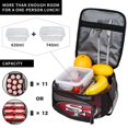 thumbnail image 4 of Fiambrera personalizada con el nuevo equipo de fútbol de SF 49ers, lonchera refrigerada con aislamiento, reutilizable, adecuada para la escuela, la oficina, el picnic y los viajes, unisex, 4 of 8