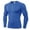 Blue, variant on SUYIDA Men's Velvet Fitness Top, Long Sleeve Elastic Sports Tee, Training Running Quick Dry Shirt