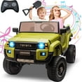 thumbnail image 4 of Historyli 24V Ride On Car, 2 Seater Ride On Car Truck, Electric Car, with Parent Remote Control, Green, 4 of 9
