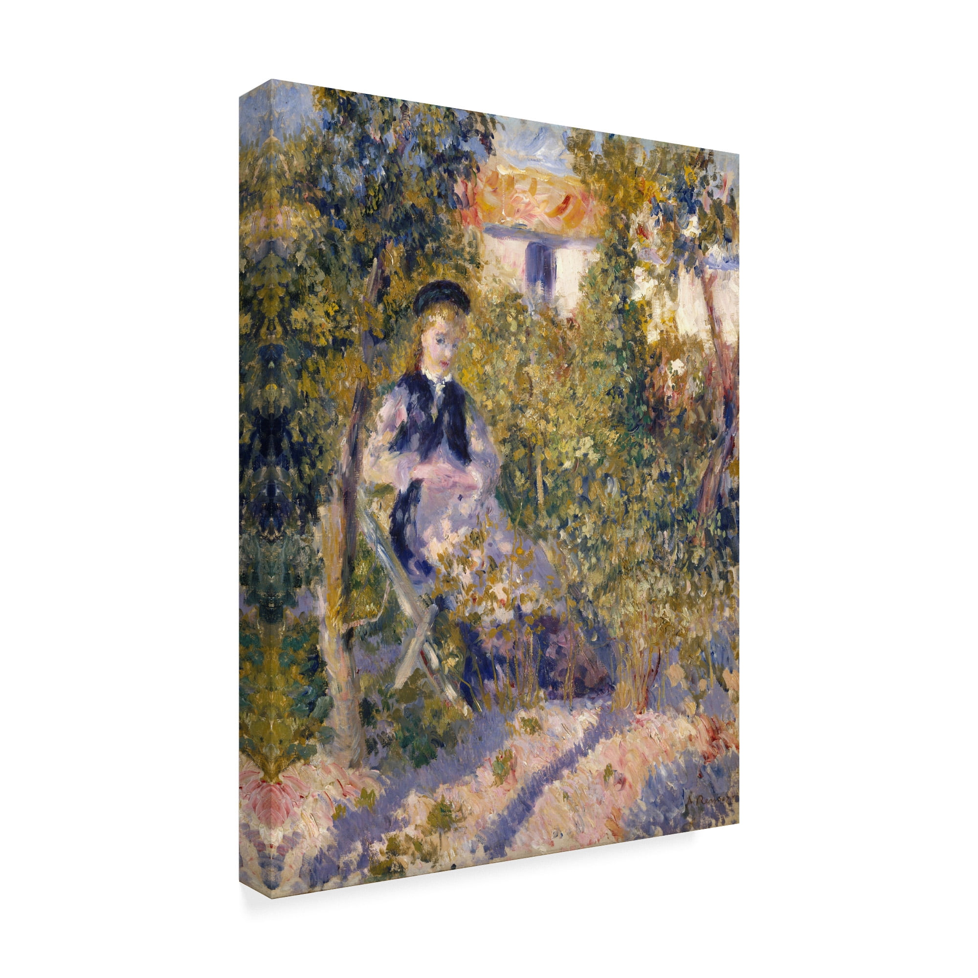 Trademark Fine Art 'Nini In The Garden' Canvas Art by Pierre Auguste Renoir