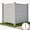 Light Gray, variant on Uforic Air Conditioner Privacy Screen Fence, 44"W x 44"H 2 Panels Vinyl Outdoor Pool Equipment Trash Can Enclosure with Metal Stakes, Black